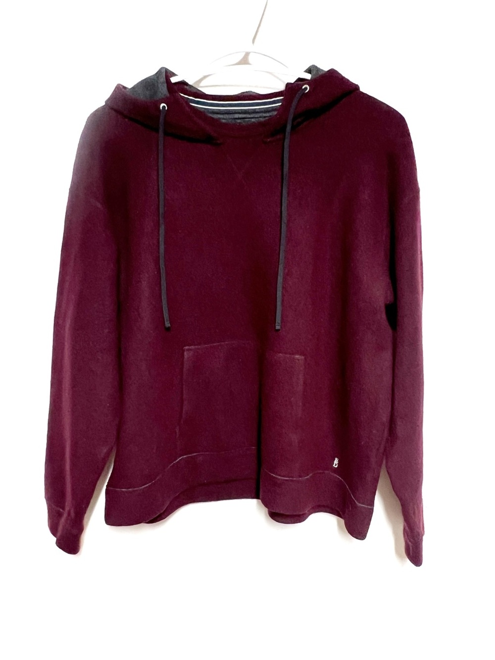 ED Ellen DeGeneres Deep Wine Color Wool Pullover Hoodie Womens S